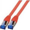 EFB Patchcord RJ45 S/FTP, Cat.6A, Cat7 TPE superflex, 0,15 m, červený