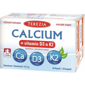 Terezia Calcium vitamin D3 a K2 30 kapsúl