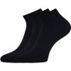 EKOS nízke jednofarebné bambusové ponožky Boma čierna 35-38 3 páry