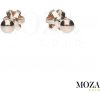 MOZA gold Náušnice guličky MG2344 Farba Zlata: červené Au