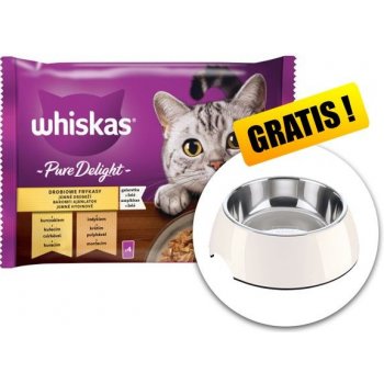 Whiskas 1+ Adult Pure Delight hydinový výber v želé 48 x 85 g