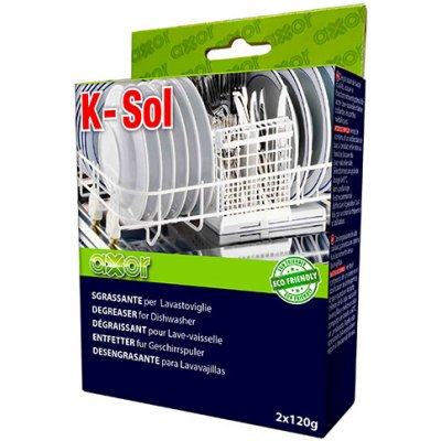 Axor K-SOL práškový odmasťovač pre práčky a umývačky riadu 2 x 120 g