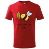 Handel Detské tričko - I bee leaf in you Farba: červená, Veľkosť: 110cm/4r, Strih trička: detský