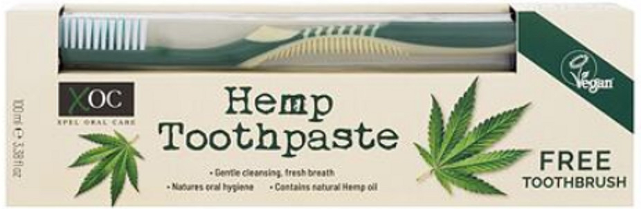 Xpel Hemp Toothpaste zubná pasta hemp 100 ml + zubná kefka 1 ks darčeková sada