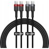 Baseus P10318306003-01 Cafule USB-C(M) - USB-C(M) (100W), 2m, černý, 2ks