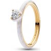 Pandora Prekrásny biely prsteň s kubickým zirkónom ME Shine 163088C01 58 mm