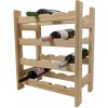Krušnohorský nábytek Drevený stojan na víno V4X4 44 x 60 x 25 cm borovica