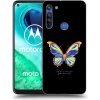 Picasee silikónový prehľadný obal pre Motorola Moto G8 - Diamanty Black