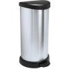 Curver DECO BIN 40 l střibrný/černý