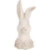 Clayre & Eef Béžová antik cementová busta králik - 12*10*24 cm - Clayre & Eef