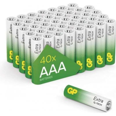 Jednorazová batéria GP Alkalická batéria GP Extra AAA (LR03), 40 ks (1013100401)