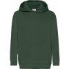 Fruit of the Loom Detská mikina s kapucňou 62-043-0 Bottle Green 116