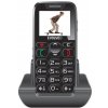 EVOLVEO EasyPhone, mobilní telefon pro seniory s nabíjecím stojánkem (černá barva) EP-500-BLK
