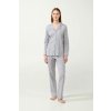 Vamp - Pyžamo na gombíky 21452 - Vamp light gray L