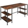 tectake 404346 Stoke 137x55x75cm industrial tmavé drevo