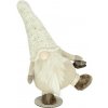 Dekoračná figúrka škriatok, 68 cm, biela, AT166-20118-2