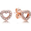 Pandora Nežné srdiečkové náušničky s kryštálmi 280528CZ