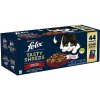 Felix Tasty Shreds lahodný výber s hovädzím kuraťom kačicou morkou v šťave 44 x 80 g