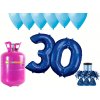 HeliumKing Hélium párty set na 30. narodeniny s modrými balónmi