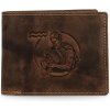 Pánska kožená peňaženka hnedá - Diviley Steig Vodnář hnedá