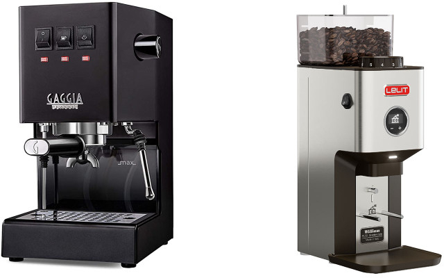 Set Gaggia New Classic EVO + Lelit William PL72