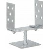 BKshop PSP 80-160 Pätka stĺpika typu „U“ nastaviteľná 80 – 160 × 100 × 185 × 100 × 100 mm