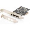 Digitus Digitus Karta rozhraní IEEE 1394a, PCIexpress, 3 port 1x ext.1394mini, 2x ext. 1394a Porty