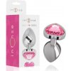 Intense - Metal Aluminum Anal Plug Heart Pink Size S - Análny Kolík
