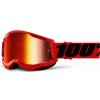 MX Okuliare 100% STRATA 2 Red - Mirror Red lens