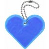 Compass Prívesok na kľúče reflexní SRDCE modrý