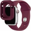 AppleKing silikónový remienok so silikónovým puzdrom na Apple Watch 45 mm / 44 mm - vínový - možnosť vrátiť tovar ZADARMO do 30tich dní