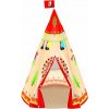 LEAN Toys Indiánsky stan pre deti 160 cm x 105 cm krémové