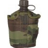 Mil-Tec US poľná fľaša vzor woodland 1l s ALU miskoou
