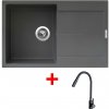 Sinks ULTIMA 790 Titanium + ELASTA S čierná matná