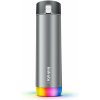 Inteligentná nerezová fľaša so slamkou HidrateSpark Steel 620 ml - strieborná
