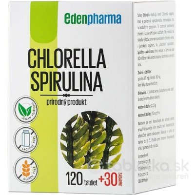 EDENPharma, s.r.o. EDENPharma CHLORELLA+SPIRULINA tbl 120 + 30 zadarmo