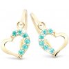 Cutie Jewellery Detské náušnice zlaté C2757Z-Mint Green