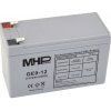 MHPower GE9-12 Gélový akumulátor 12V/9Ah, Faston F2 - 6,3mm, Deep Cycle GE9-12