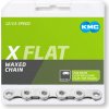 Reťaz KMC X-Flat Silver Waxed, 12/13 Speed