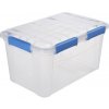 Box s vekom EZY vodotesný, 57,8 × 38,2 × 31,8 cm, 50 l, transparentný, FBA33617