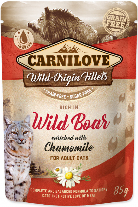 Carnilove Cat Pouch Wild Boar with Chamomile 85 g