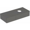 Geberit VariForm - Umývadlová skrinka, 1200x510x235 mm, 2 zásuvky a zápachová uzávierka, lávová 501.172.00.1