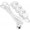 Predlžovací kábel 3xzásuvka ,1.4m, 3x1mm2, biela