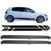 KITT Side Skirts with Side Decals Sticker Vinyl Black suitable for VW Golf VI Golf 6 (2008-2014) GTI Design