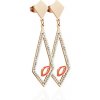 Náušnice KISS so zirkónmi rose gold S939080
