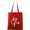 Cycle bicykel - Taška bavlnená - 42 x 38 cm ( Červená )