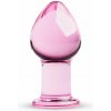 Gildo Handmade Glass Butt Plug No. 27 Pink, sklenený análny kolík 8,7 x 4,5 cm