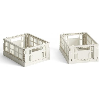 HAY Colour Crate Mini set 2ks off-white