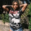 Yakuza dámske tričko Angelic Crew Neck GSB 25121 black Farba: čierna, Veľkosti dámske: S