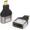 PREMIUMCORD Adapter 8K HDMI Typ A - micro HDMI Typ D, kovová, pozlacená